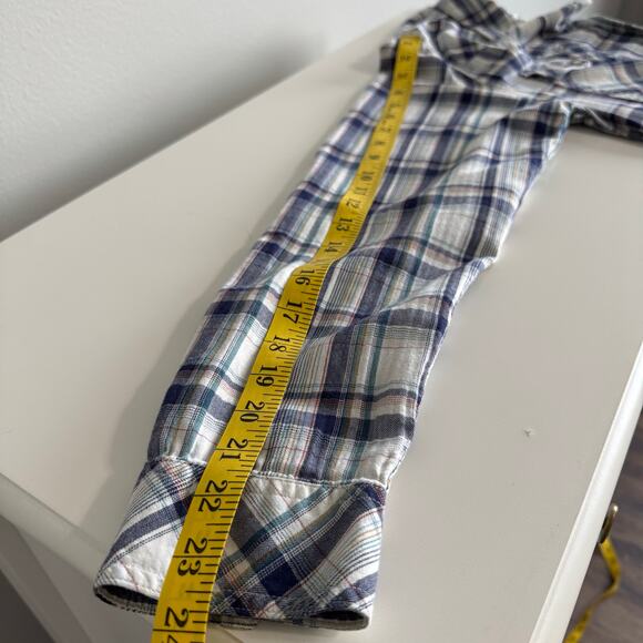 Tecovas Men's Shirt Medium Plaid Pearl Snap Button Down Western Cowboy Rodeo - Picture 14 of 14